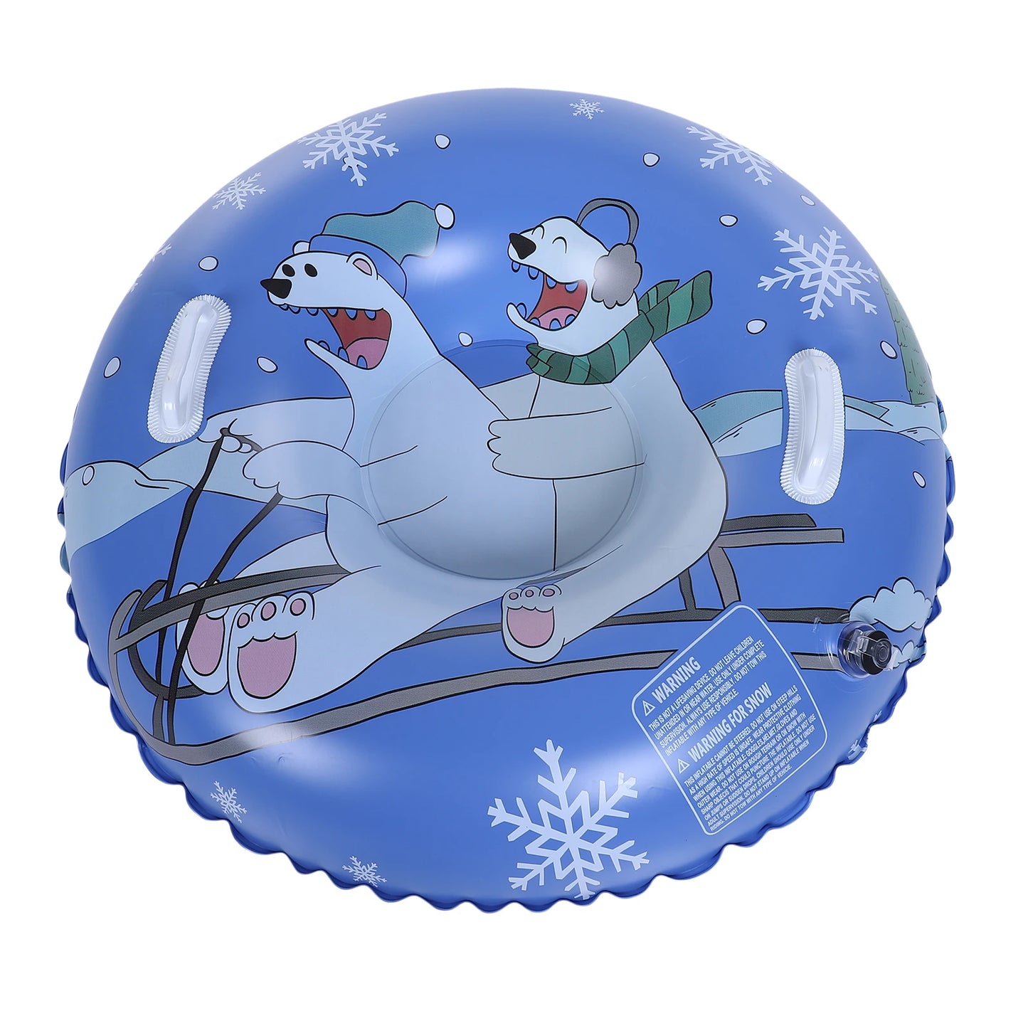 Kids Inflatable Sled Tube 36", Thickened Bottom with Handles, Includes Repair Patches for Winter Snow Sledding