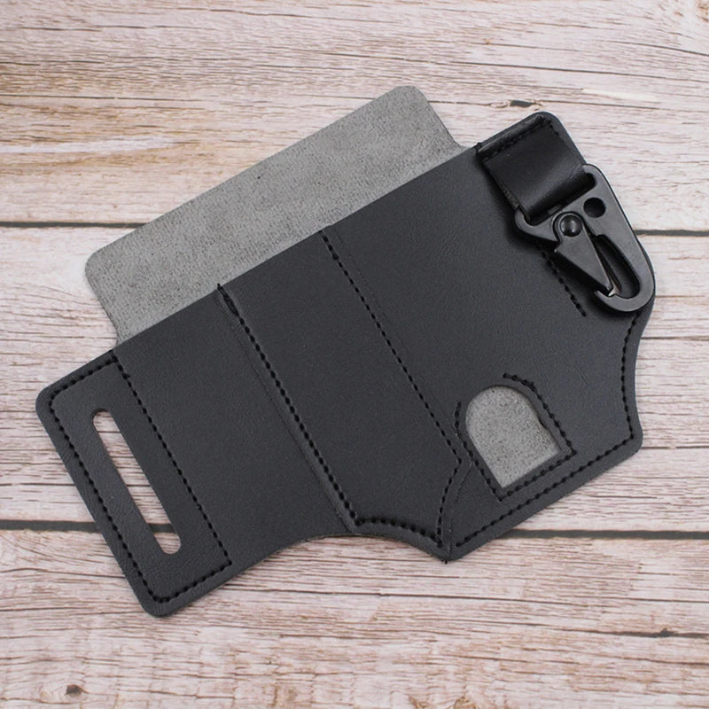 Tool Belt Leather  Holster Outdoor Survival Camping Hunting Waist Leather Pocket