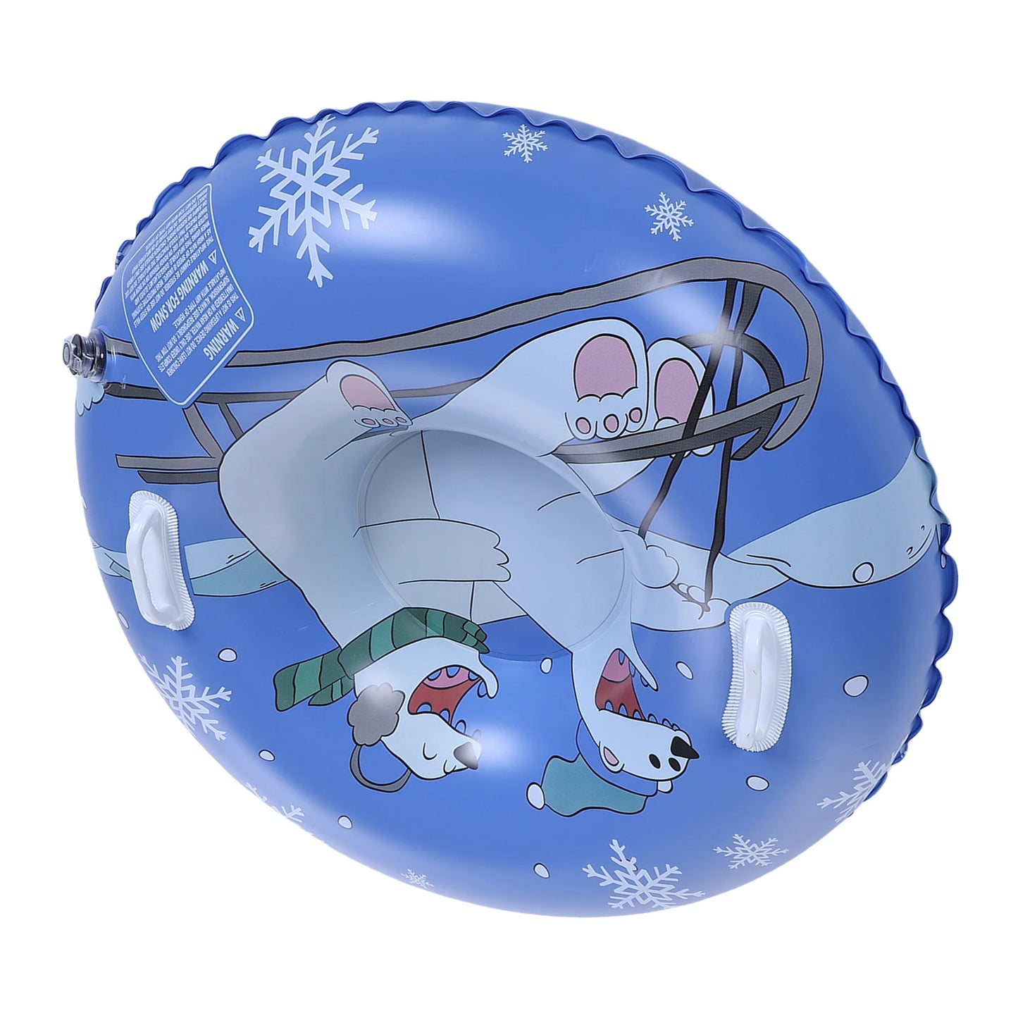 Kids Inflatable Sled Tube 36", Thickened Bottom with Handles, Includes Repair Patches for Winter Snow Sledding