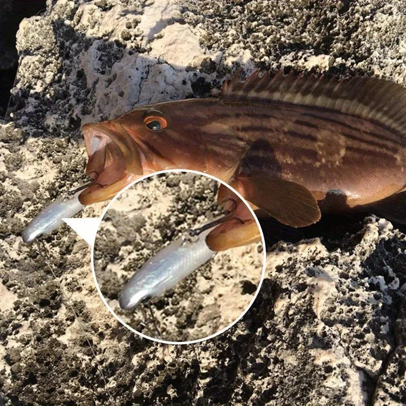 5Pcs Realistic Soft Bait for Freshwater and Salty Fishing