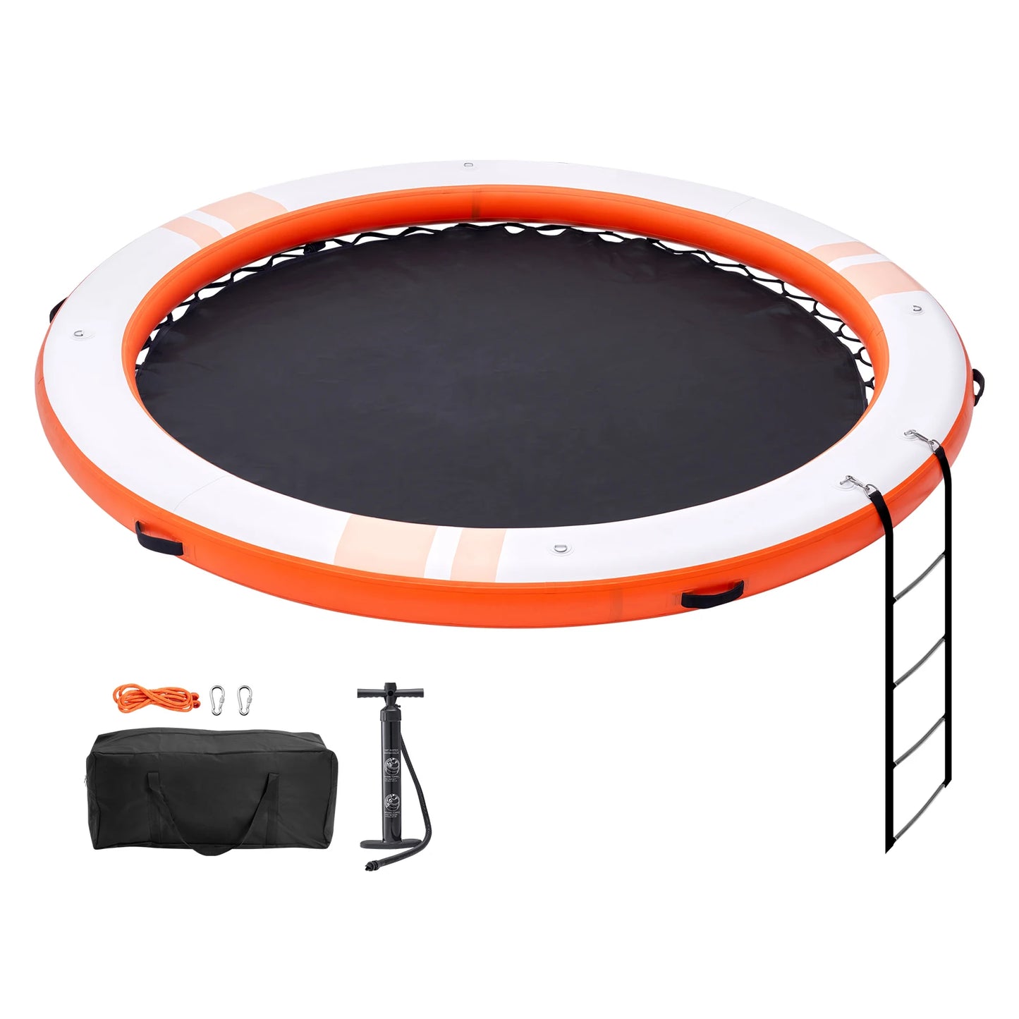 Inflatable Floating Dock 10x8FT Non-Slip Water Detachable Ladder Portable Carrying Bag Floating