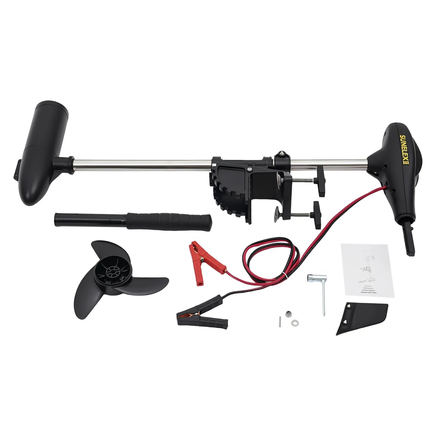 Electric Boat Motor 408W Retractable Trolling Motor 12V Adjustable Gears, for a Variety of Small Watercraft