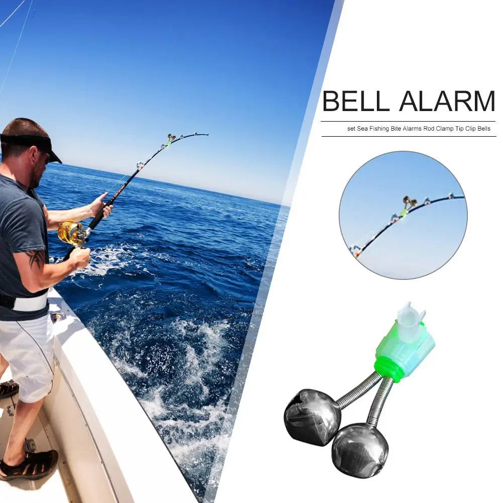 20-1PCS Fish Bite Alarm Twin Spiral Bells  Night Fishing Alarm Bell