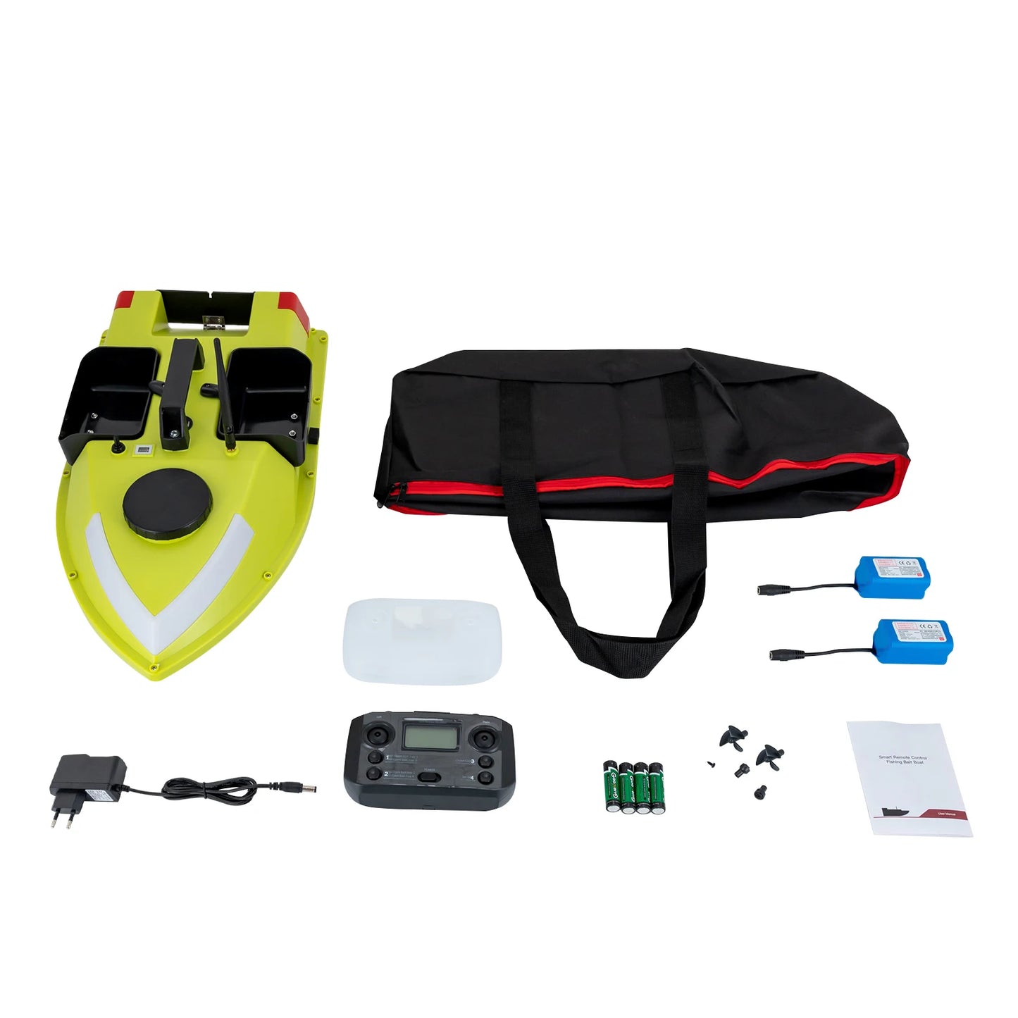 Rechargeable GPS Fishing Bait Boat with 7 Light Colors 600m Remote Control 2kg Load Bait Boat with 2 Batteries