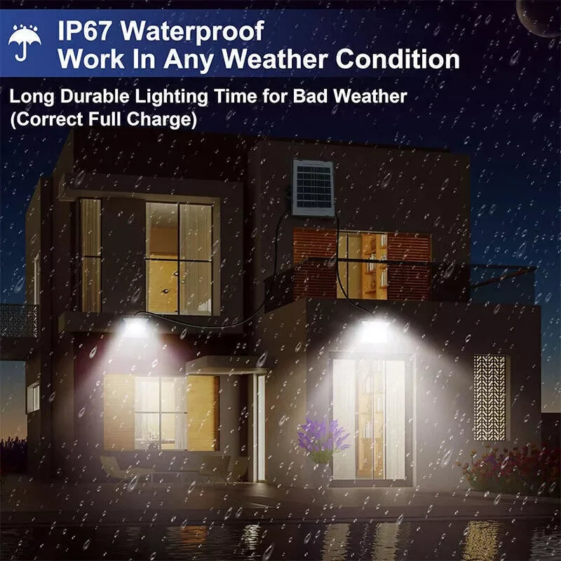 300W LED Solar  Lights Outdoor Flood Lamps Waterproof Spotlight Emergency Lighting Dusk To Dawn Wall Light For Yard Garden