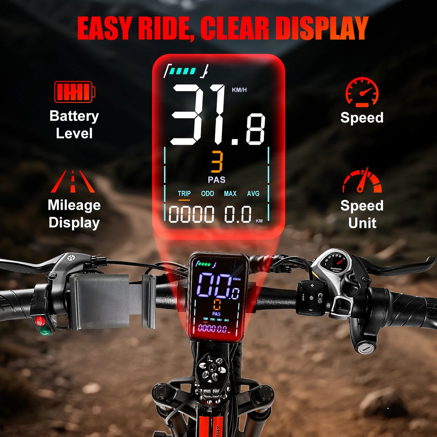 EOEOTWO E01 Electric Bike Adult 26" Fat Tire 1500W Peak Motor Electric Bicycle 34Mph Mountain E Bike 60Mile Range E Bike UL2849