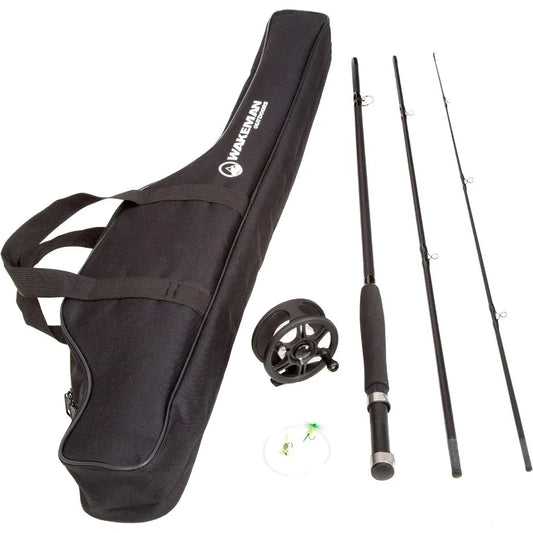 Fly Fishing Rod and Reel Combo with Carrying Case Flies and Fishing Line