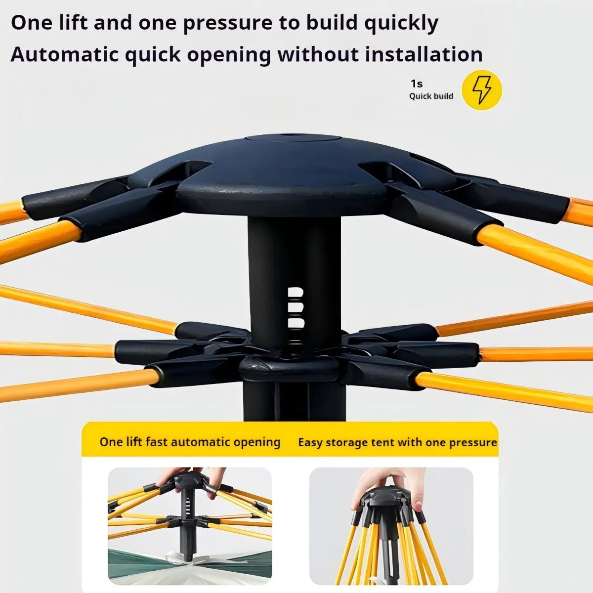 Outdoor Automatic Quick-opening Tent  Rainproof sunshine-proof Tent Two windowless doors