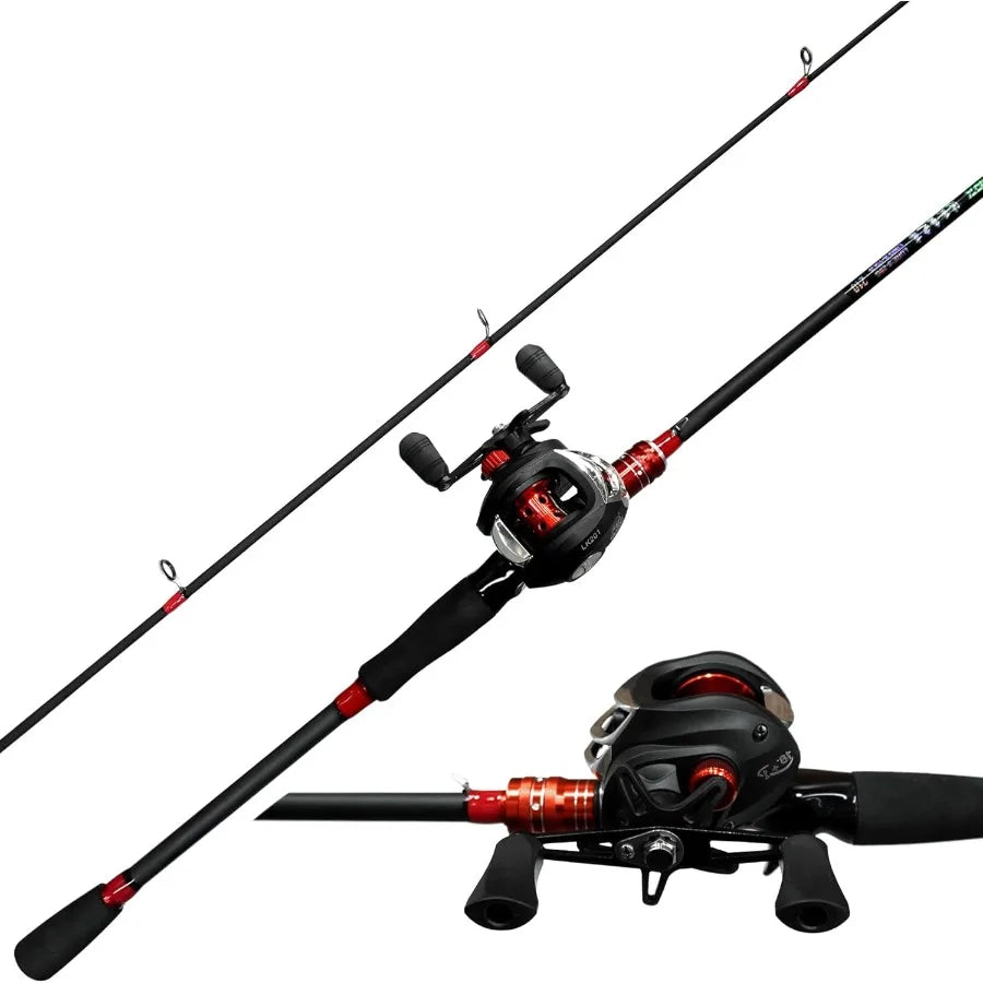 Fishing Rod and Reel Combo Baitcasting 

 2Piece