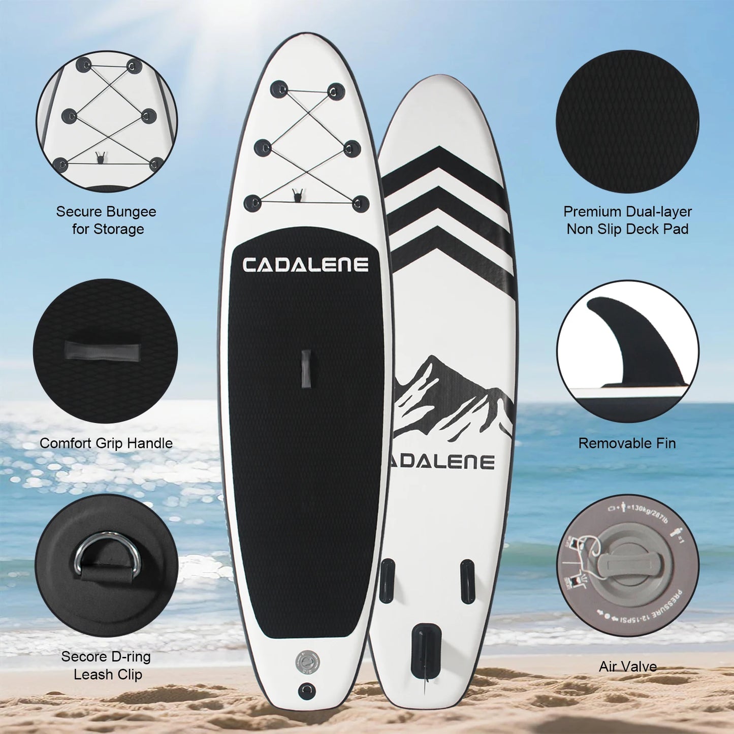 Paddle Board with SUP Accessories,
 Deck 10' Inflatable