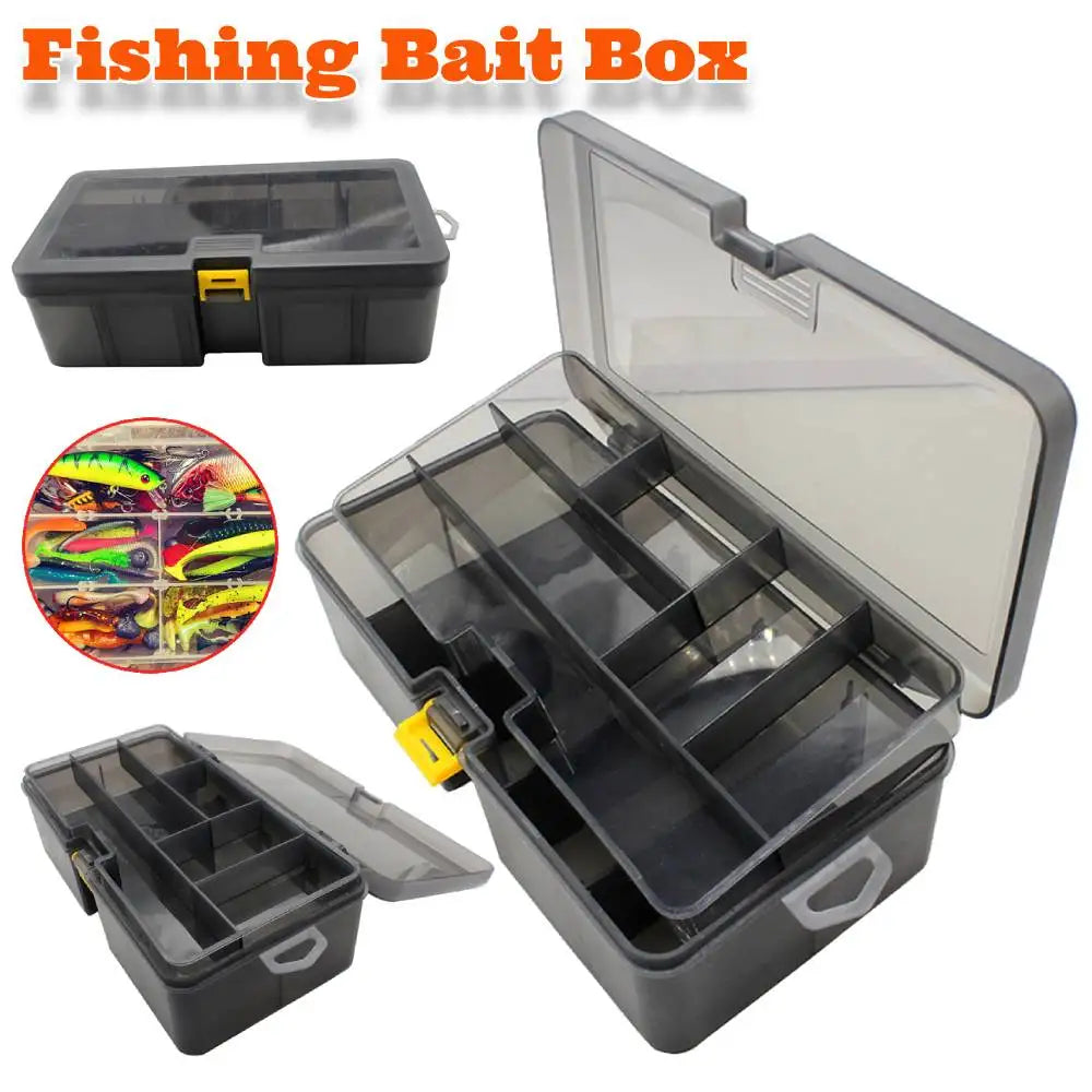 Lure Tackle Box Removable Plastic Fishing Tackle Box Fake Bait Hook