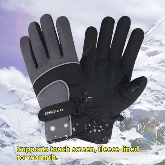 Waterproof Ski Men Glove Winter Touchscreen Thermal Lining Gloves Anti-Slip Warm Water-Repellent Winter Ski-Gloves