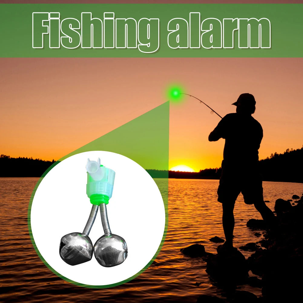 20-1PCS Fish Bite Alarm Twin Spiral Bells  Night Fishing Alarm Bell