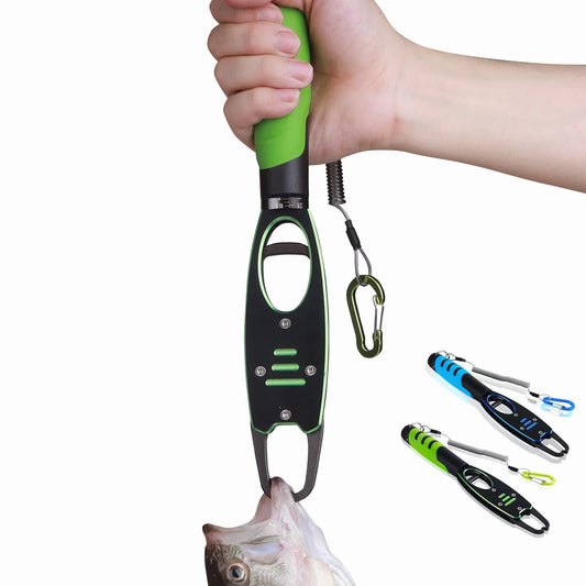 Fish Lip Gripper with Scale 2 in 1 Aluminum Alloy Fish Lip Grabber Professional Tool Kit for Men