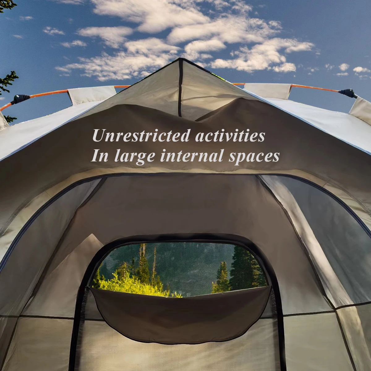 Outdoor Automatic Quick-opening Tent  Rainproof sunshine-proof Tent Two windowless doors