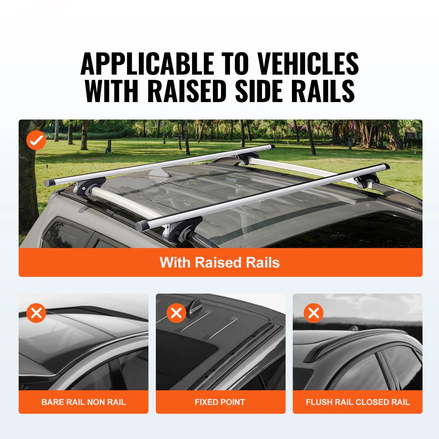 Roof Rack CrossBar Adjustable Aliuminum Roof Rail