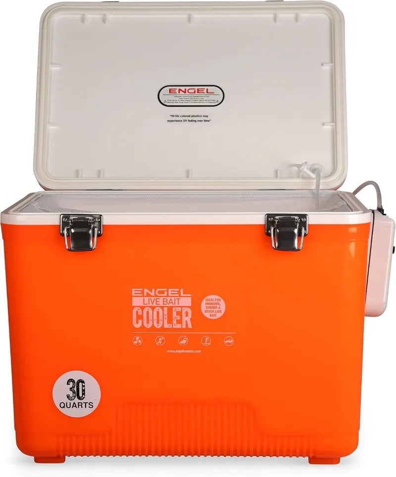 Engel Live Bait Cooler Box with 2nd Gen 2-Speed Aerator Pump