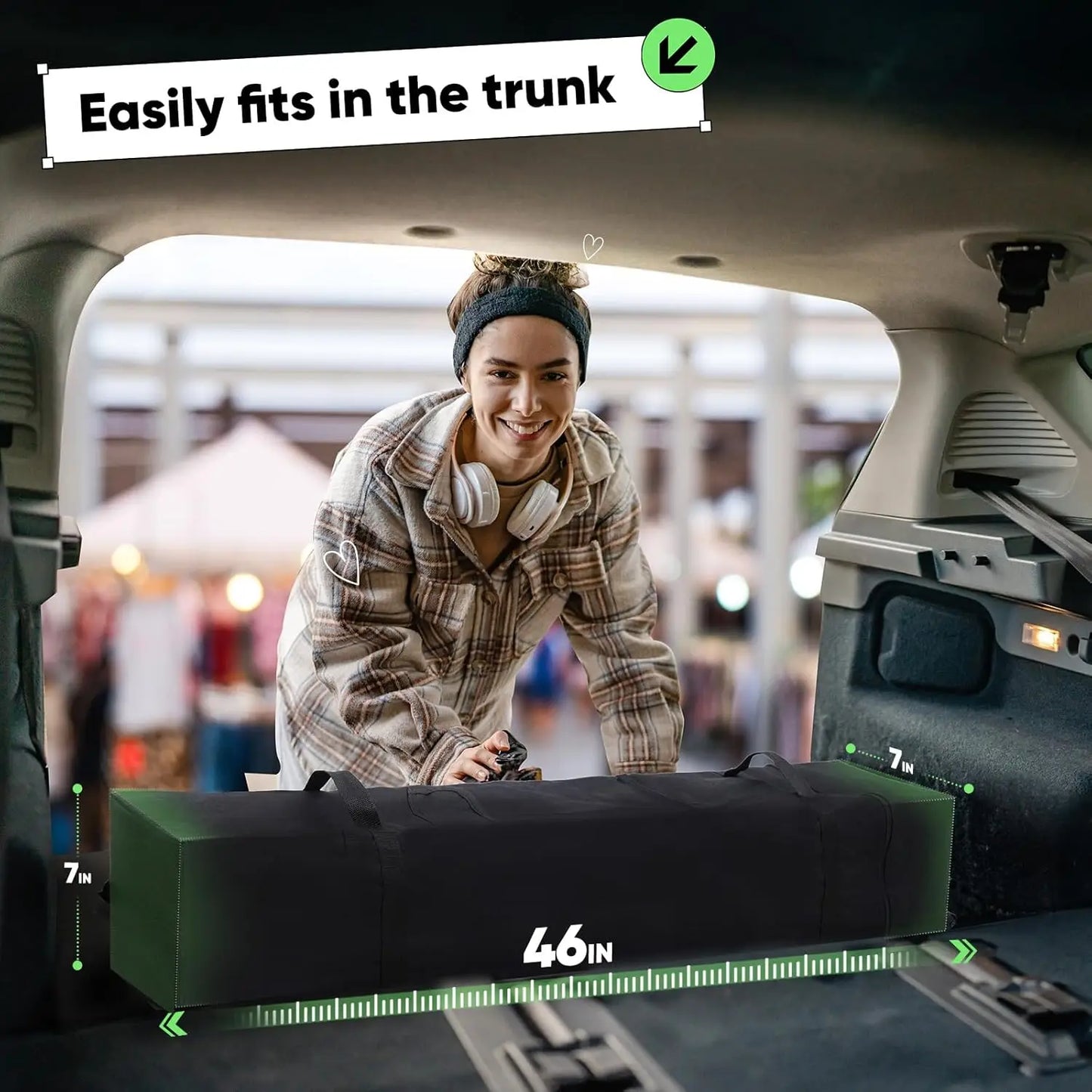 10x10 Heavy Duty Pop Up Canopy Tent- Waterproof, 11ft Interior Height, Easy Setup