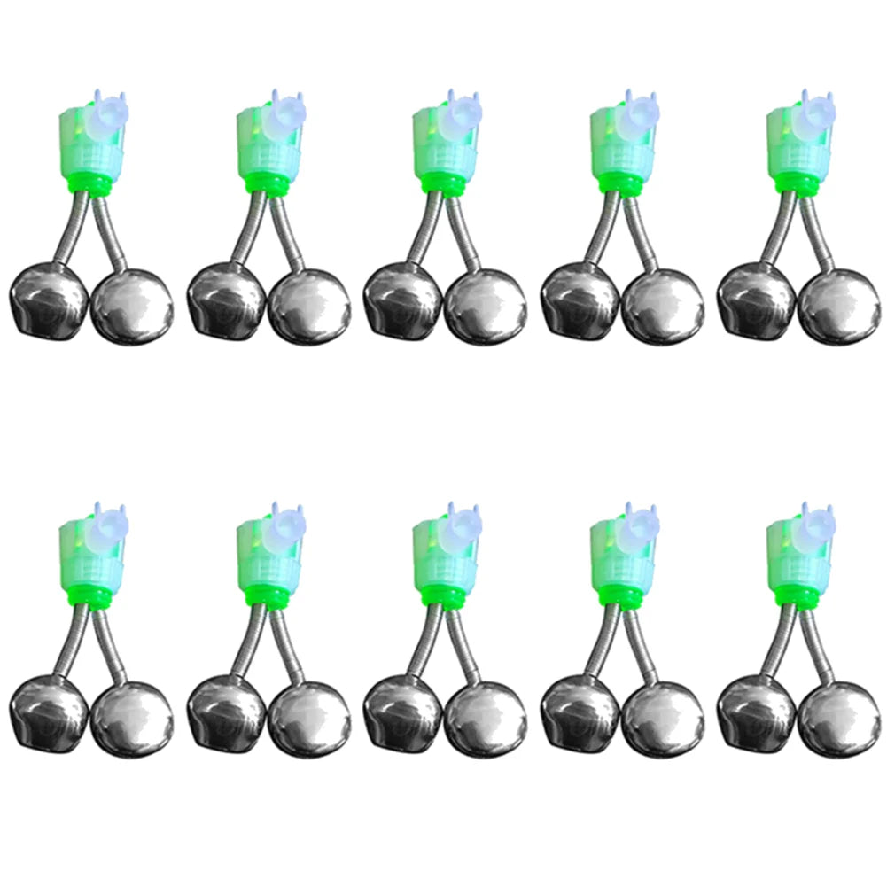 20-1PCS Fish Bite Alarm Twin Spiral Bells  Night Fishing Alarm Bell