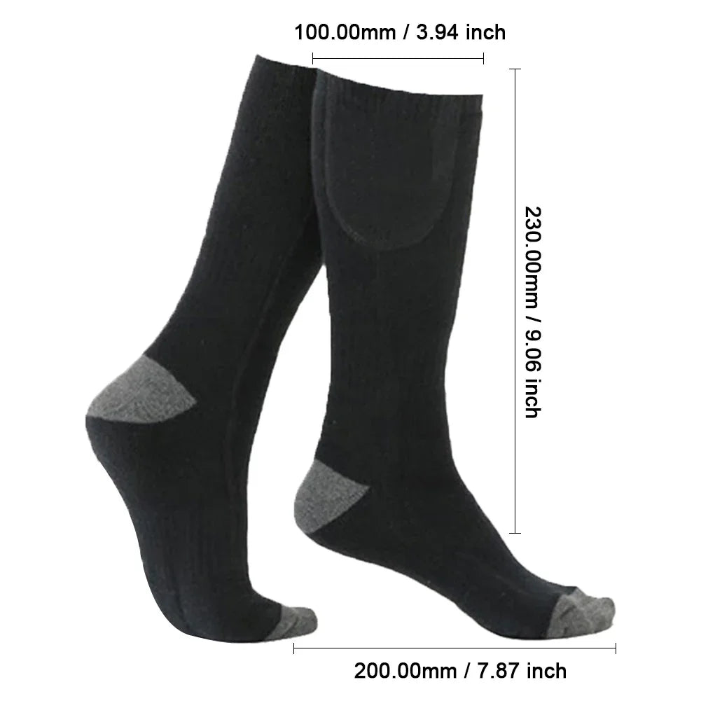 Electric Heating Socks 3 Level Temperature Winter Heating Socks Cold-Proof Winter Warm Thermal Socks for Cycling Camping Skating