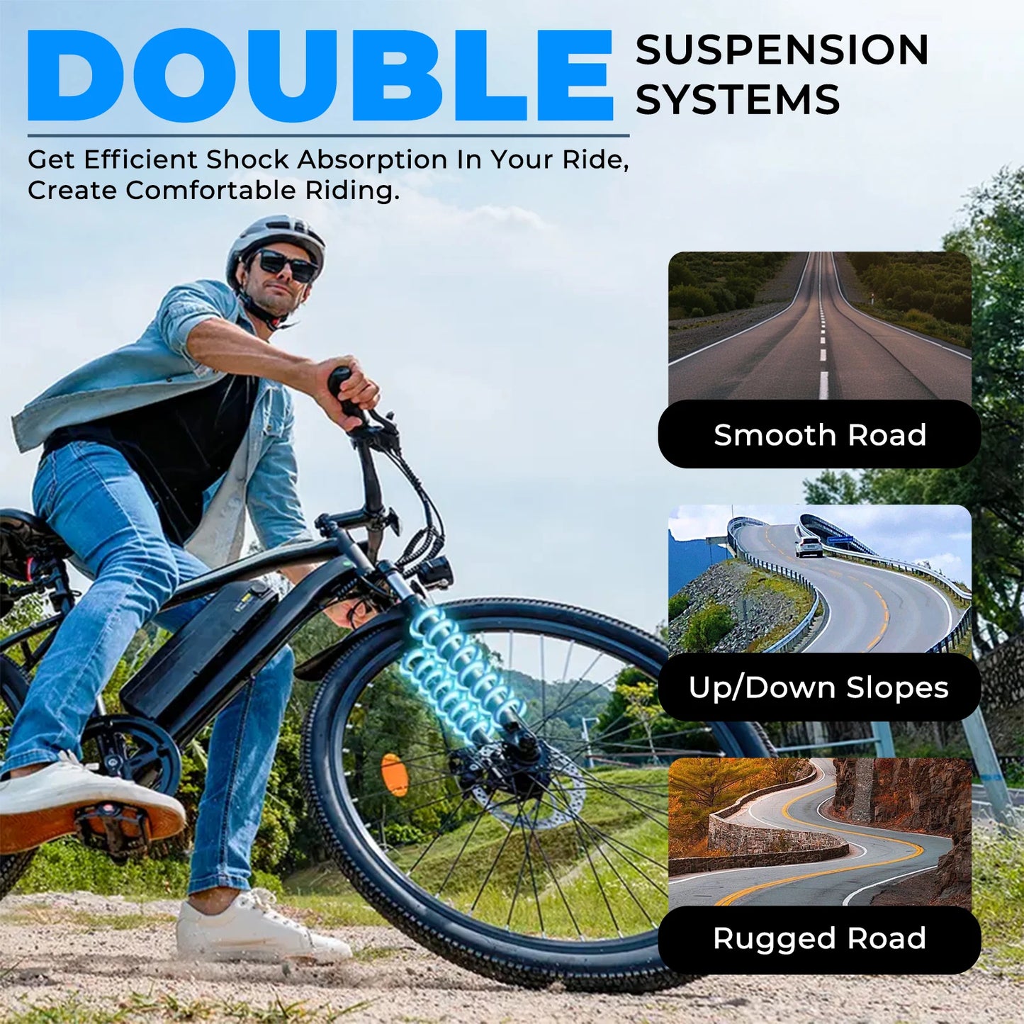 【1 Year Warranty】Terrosor Electric Bike,26" Fat Tire Ebike for Adults,350W Peak,Electric Mountain Bike,19.9mph,E bike UL2849