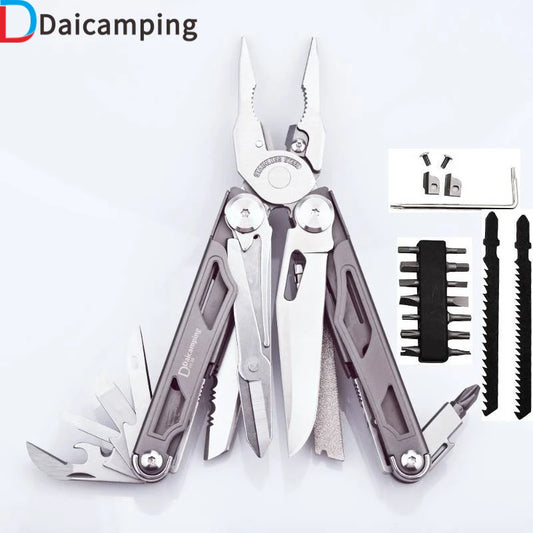 Dai camping DL30 Replaceable Part Hand Multi Tool Sets Cutter Multitools Survival Pliers Multifunctional Folding Knife