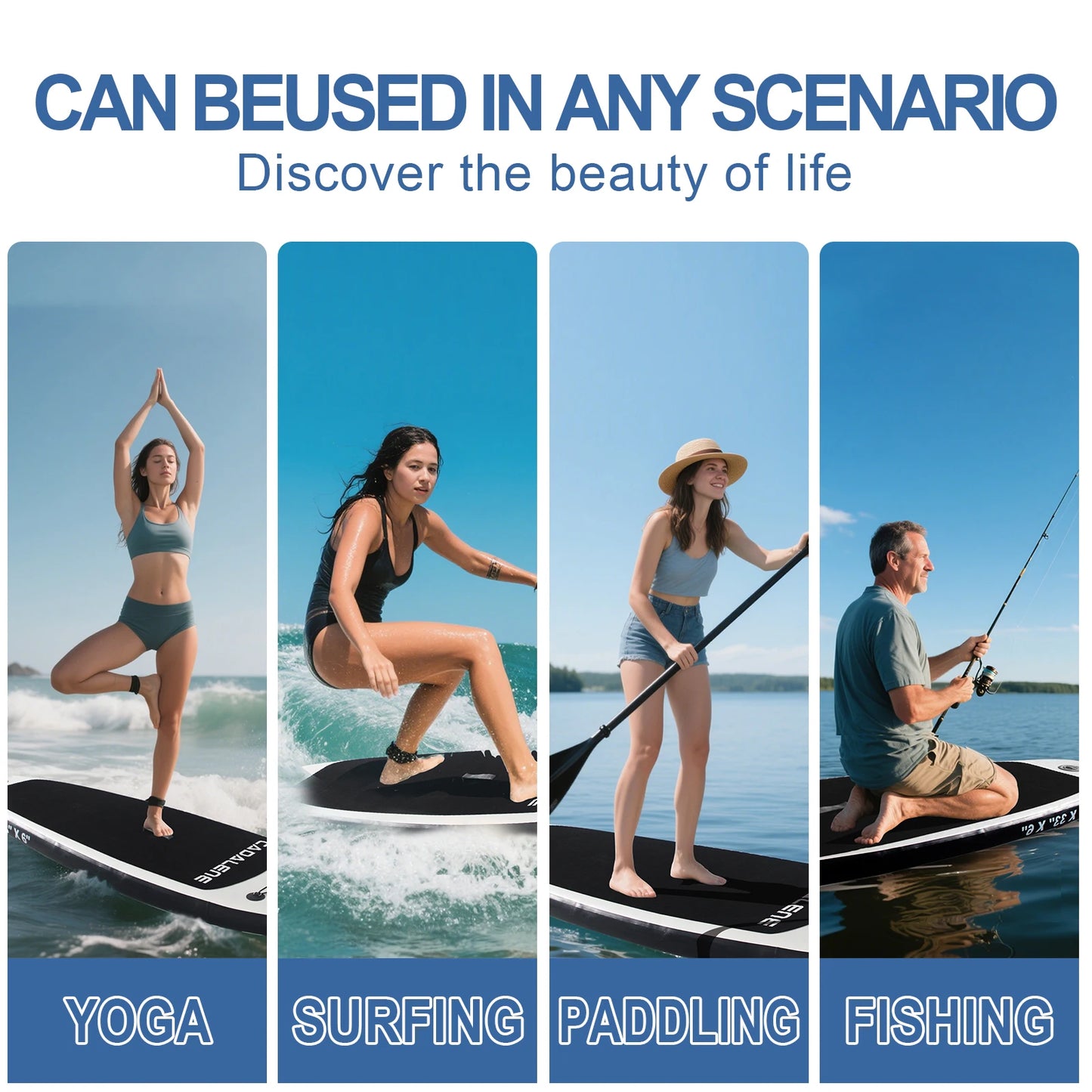 Paddle Board with SUP Accessories,
 Deck 10' Inflatable