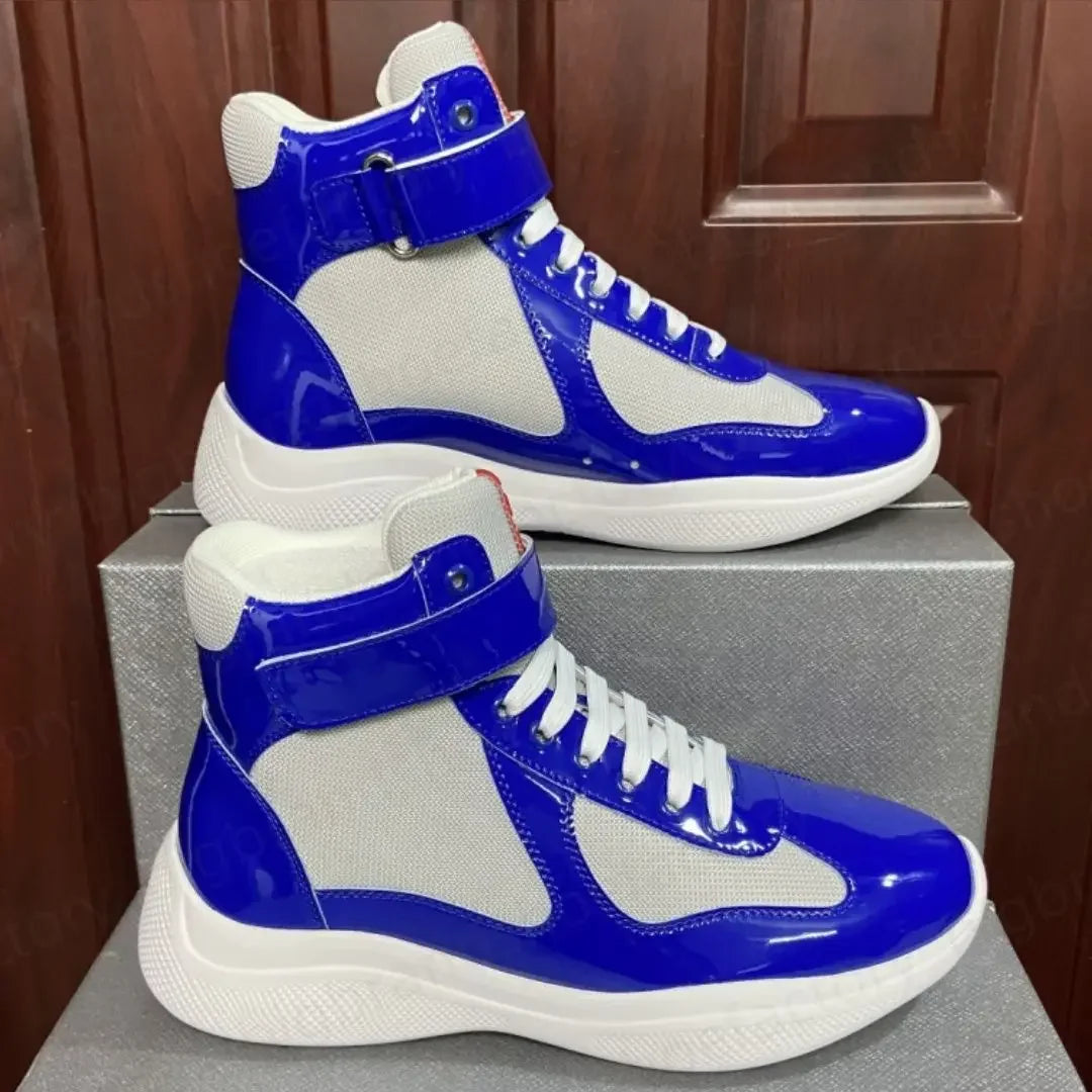 New Casual High End Board Shoes Mesh Breathable Fashion Men's Shoes  High Top Couple Shoes