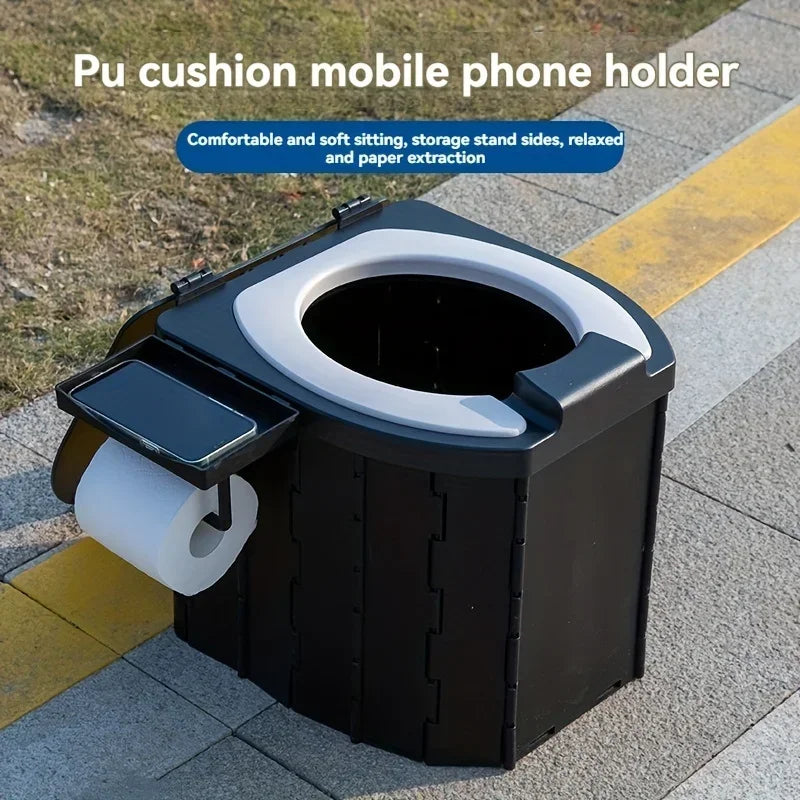 Lightweight Portable Toilet with PU Cushion for Camping Travel