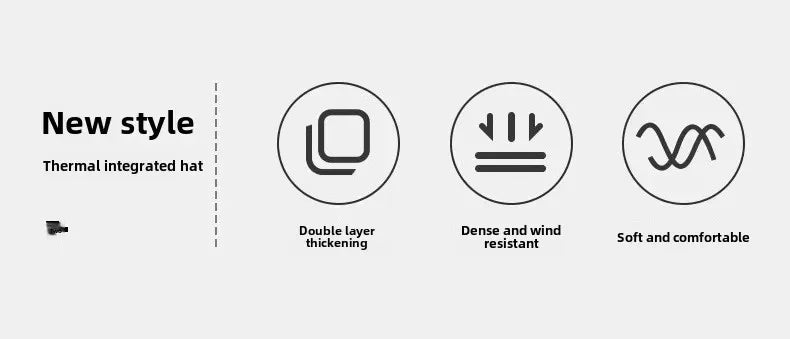 Thickened Warm Autumn Winter Unisex Trapper Hat Fleece Lined Ski Cap with Ear Flap for Outdoor Sports Cycling Hiking Winter Gear