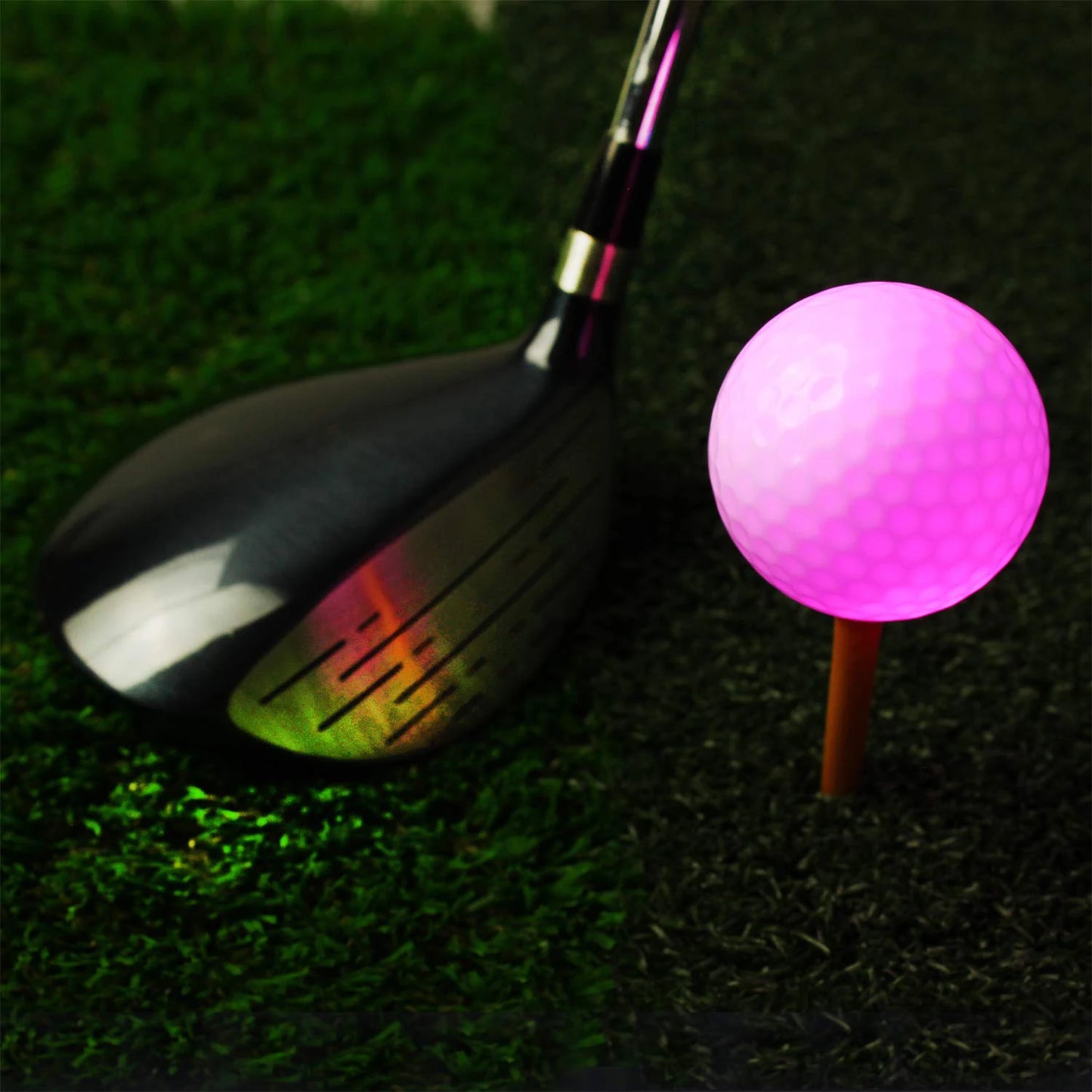 Crestgolf Golf Ball with Logo 3pcs/6pcs/10pcs/30pcs/Pack Night Glow Light Glow LED Golf Ball-Six Color
