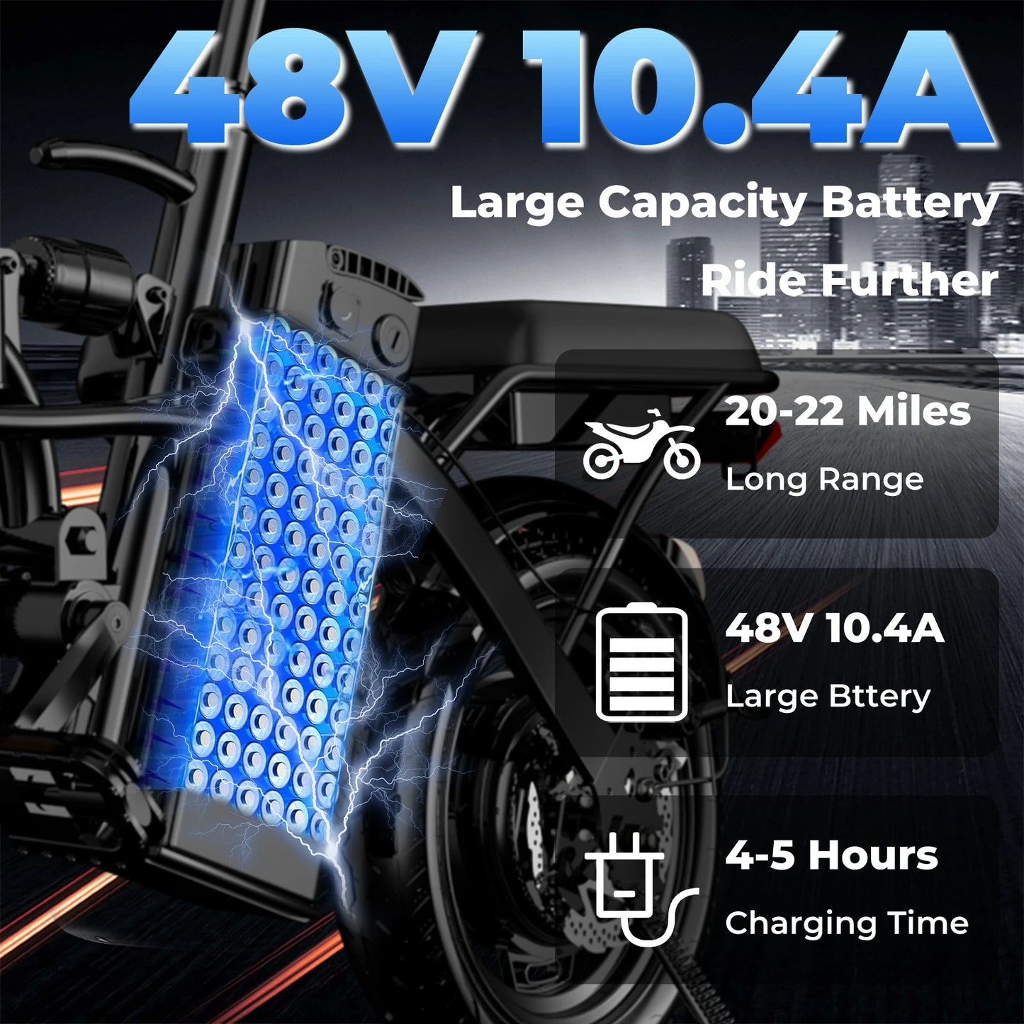 LELEKUAI 500W Adult Electric Bike, 20 MPH, 48V 10.4Ah Removable Battery, 14 Inch Folding Electric Bike,